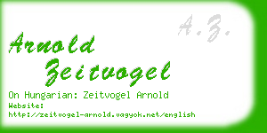 arnold zeitvogel business card